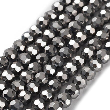 Chapelets de perles en verre électroplaqué EGLA-R042-6mm-06-1