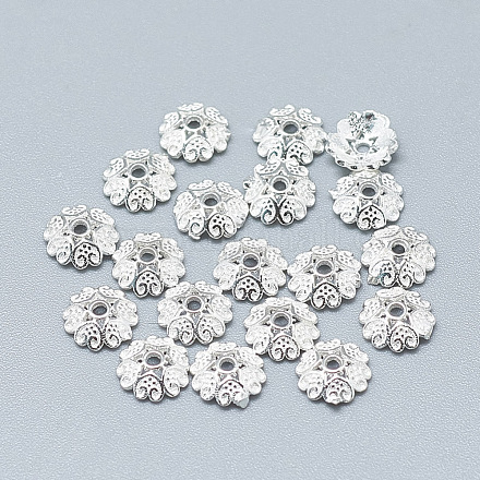 925 Sterling Silver Bead Caps STER-T002-89S-1