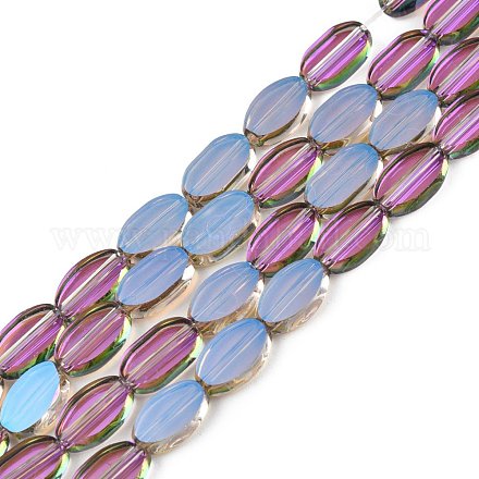 Fili di perle di vetro trasparente verniciato GLAA-E033-06B-03-1