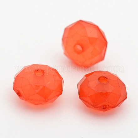 Faceted Rondelle Imitation Jelly Acrylic Beads JACR-P001-10mm-13H-1