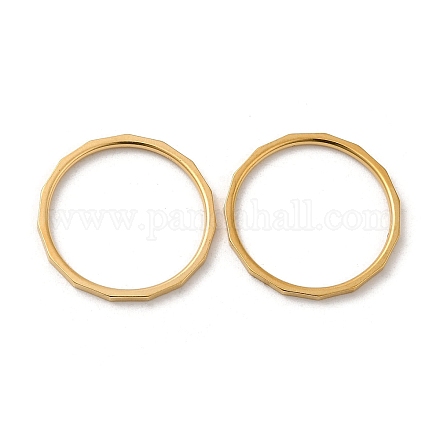 イオンプレーティング（ip）304ステンレスフィンガー指輪  ゴールドカラー  usサイズ6（16.5mm） RJEW-I101-02A-G-1