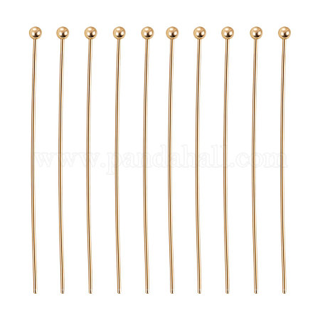 Shop BENECREAT 100PCS 18K Real Gold Plated Ball Head pins for Jewelry Making  - PandaHall Selected