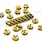 Brass Grade A Rhinestone Spacer Beads, Rondelle, Nickel Free, Golden, Peridot, 6x3mm, Hole: 1mm