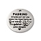Anti-Tarnish 201 Stainless Steel Pendants, Message Charm, Flat Round Charm, Stainless Steel Color, 30x1.5mm, Hole: 2.5mm