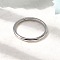 Brass Finger Rings, Rack Plating, Long-Lasting Plated, Cadmium Free & Lead Free, Platinum, 2mm, US Size 7 1/4(17.5mm)