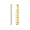 Alloy Multi-strands Links, Cadmium Free & Lead Free,  Oval, Golden, 27x4x2mm, Hole: 1.6mm