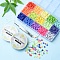 DIY Heishi Word Bracelet Making Kit, Including Disc/Flat Round Polymer Clay & Letter Acrylic Beads, Elastic Thread, Tweezers, Mixed Color, Beads: 112g/set