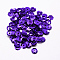 Plastic Paillette Beads, Semi-cupped Sequins Beads, Center Hole, Blue Violet, 10x0.5mm, Hole: 1mm, about 35000pcs/pound