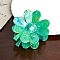 Resin Claw Hair Clips, Hair Accessories for Women & Girls, Flower, Spring Green, 82mm