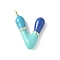 Brass Enamel Pendants, Long-Lasting Plated, Cadmium Free & Lead Free, Real 18K Gold Plated, Letter Charm, Letter V, 21~25x6~25x4~7mm, Hole: 1.6~2mm