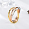 Stainless Steel Trinity Interlocking Finger Rings, Multi-color, US Size 11(20.6mm)
