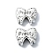 Tibetan Style Alloy Beads, Bowknot, Antique Silver, 14.5x17.5x5mm, Hole: 1.8mm, about 96pcs/500g