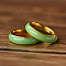 304 Stainless Steel Enamel Finger Rings, Golden, 6mm,US Size 6(16.5mm)