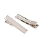 Iron Hair Accessories Findings, Alligator Hair Clip Findings, Platinum, 32x6mm