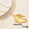 Stainless Steel Leaf Pendant Necklaces, Cable Chain Necklaces