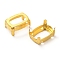 Rectangle Brass Sew on Prong Settings, Claw Settings for Pointed Back Rhinestone, Open Back Settings, Golden, 14x10x0.4mm, Fit for 10x14mm cabochons