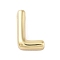 Rack Plating Brass Beads, for Personalized Name Necklace Making, Cadmium Free & Lead Free, Long-Lasting Plated, Real 18K Gold Plated, Letter L, 14.5x9.5x4.5mm, Hole: 1.5x10.5mm