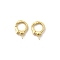 Brass Fold Over Clasps, Long-Lasting Plated, Lead Free & Cadmium Free, Rack Plating, with Jump Ring, Real 18K Gold Plated, 13x9x2mm