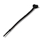 Heart Shape Silicone Cable Zip Ties, Cord Organizer Strap, for Wire Management, Black, 128x13x4.5mm