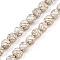 Czech Pressed Glass Beads, Rose, PeachPuff, 8mm, Hole: 1mm, about 100pcs/bag