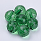 Transparent Acrylic Beads, Faceted, Round, Dark Green, 21.5x21mm, Hole: 3.5mm, about 80pcs/500g