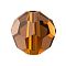Preciosa&reg Crystal Beads, Czech Crystal, 451 19 602 Round, 10220 Smoked Topaz, 6mm, Hole: 1.2mm