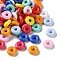 Opaque Acrylic Beads, Flat Round, 14x5mm, Hole: 3.5mm, about 793pcs/500g