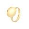 Brass Adjustable Ring Components, Flat Round Pad Ring Base Settings, Long-Lasting Plated, Rack Plating, Lead Free & Cadmium Free, Real 18K Gold Plated, Tray: 14mm, 3mm, Inner Diameter: 17.8mm