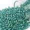TOHO Round Seed Beads, Japanese Seed Beads, (954F) Aqua Transparent Mint Lined Matte, 11/0, 2.2mm, Hole: 0.8mm, about 1110pcs/10g