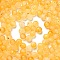 Frosted Transparent Acrylic Beads, Round, with Gold Foil & Glitter, Gradient Color, Orange, 6x5.5mm, Hole: 1.8mm