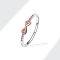 Brass Micro Pave Cubic Zirconia Finger Rings for Women, Infinity, Pink, US Size 5(15.7mm)