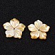 Flower Natural Yellow Shell Beads BSHE-L008-04B-1