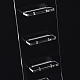 透明アクリルイヤリングディスプレイスタンド  L字型  透明  19.5x6.3x0.95cm  穴：1.6mm EDIS-G014-04-5