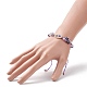 7pcs ensemble de bracelets de perles tressées en verre et mauvais œil au chalumeau 7 couleurs BJEW-JB08907-7