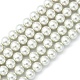Brins de perles rondes en verre teinté écologique HY-A002-10mm-RB009-1