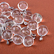 Pendentifs ronds en verre d'alliage GLAA-Q051-15mm-02P-1