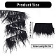 GORGECRAFT 2.2 Yards Black Ostrich Feather Trim Fringe 4-6 Inch Width Craft Plumes Feathers with Satin Ribbon Tape Ornament Accessories for DIY Dress Sewing Clothes Accessories Costumes Decoration FIND-GF0004-66A-2