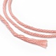 工芸品の編み物用の綿糸  ピンク  3mm  約109.36ヤード（100m）/ロール KNIT-PW0001-01-30-3