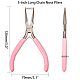 SUNNYCLUE 5 Inch Long Chain Nose Pliers with Flat Jaws Mini Precision Pliers for DIY Jewelry Making Hobby Projects Pink PT-SC0001-06-2