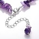 Natural Amethyst Pendant Necklaces For Valentine's Day NJEW-JN01168-02-5