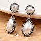 Orecchini pendenti con perle e strass a goccia EJEW-I176-14-2