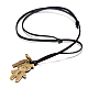 Punk Style Adjustable Leather Necklaces NJEW-BB18101-A-6