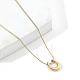 201 Stainless Steel Teadrop Pendant Necklaces with Round Snake Chains NJEW-D055-12G-1