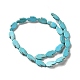 Brins de perles synthétiques teintes en turquoise G-E594-19-2