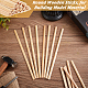 OLYCRAFT 30Pcs Round Wood Sticks Unfinished Wooden Strips Round Dowels Strips Wooden Round Dowel Rod Natural Wood Round Sticks Model Accessories for Wood Craft Supplies 200x7x3mm WOOD-WH0109-22-5