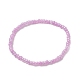 Ensemble de bracelets de cheville extensibles en perles de verre 7pcs 7 couleurs pour femmes AJEW-AN00528-4