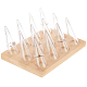 FINGERINSPIRE 12 pcs Clear Acrylic Ring Cone Acrylic Finger Ring Display Stands 6.3x4.53x2.76inch Ring Finger Display Stand with Bamboo Base Cone Shape Acrylic Ring Display Ring Organizer Holder RDIS-WH0002-17-1