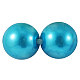 22MM DeepSky Blue Chunky Imitation Loose Acrylic Round Pearl Beads for Kids Jewelry X-PACR-22D-48-1
