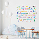 Superdant coloridos adhesivos de pared inspiradores para niños DIY-WH0228-651-3