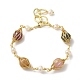 Bracelets à maillons ronds en perles naturelles et pierres mélangées BJEW-C051-33G-1